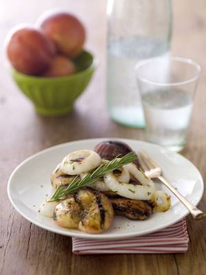 grilled chicken with peaches